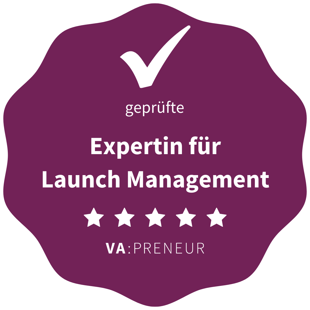 Badge „Geprüfte Expertin für Launch Management“